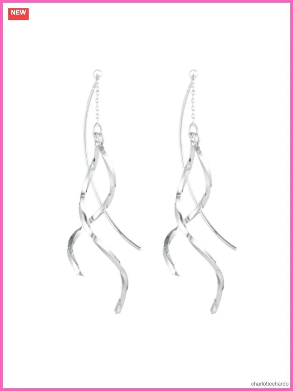 925 Sterling Silver Plated Dangle Earrings with Heart Moon Star Charms